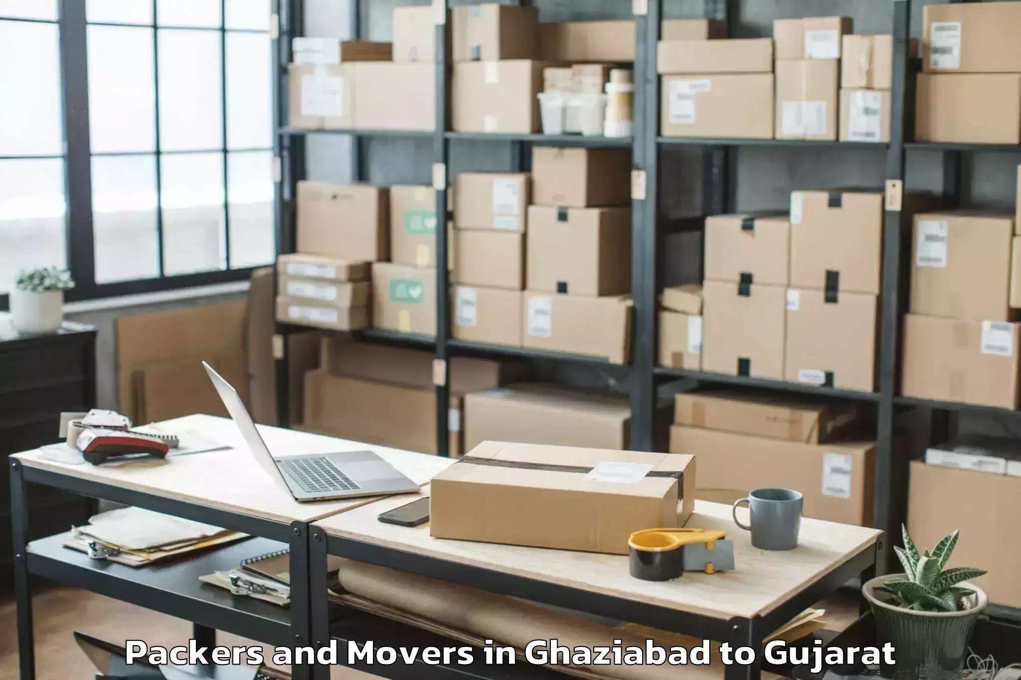 Professional Ghaziabad to Songadh Packers And Movers